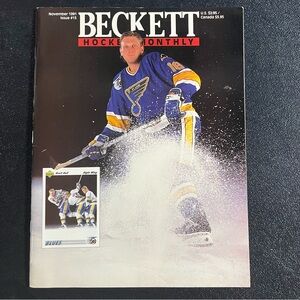 VINTAGE Beckett Hockey Monthly November 1991‎ Brett Hull Blues Issue #13